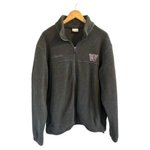 University of Washington Huskies Columbia Full Zip Fleece, Size XL
